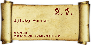 Ujlaky Verner névjegykártya